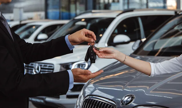 Handing over car keys